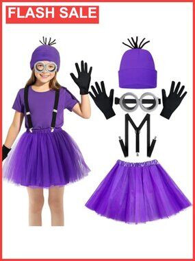 Kids Halloween Costume 5 Piece Tutu Dress Up Set Cosplay Party Outfit